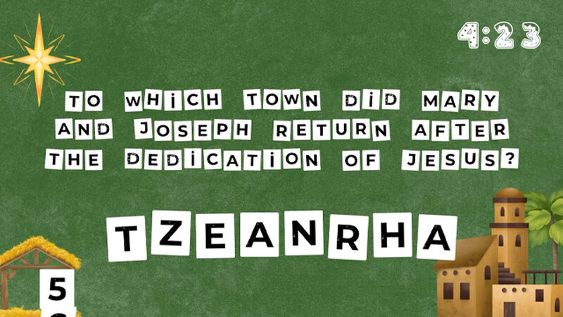 Unscramble Bible Christmas Trivia Countdown